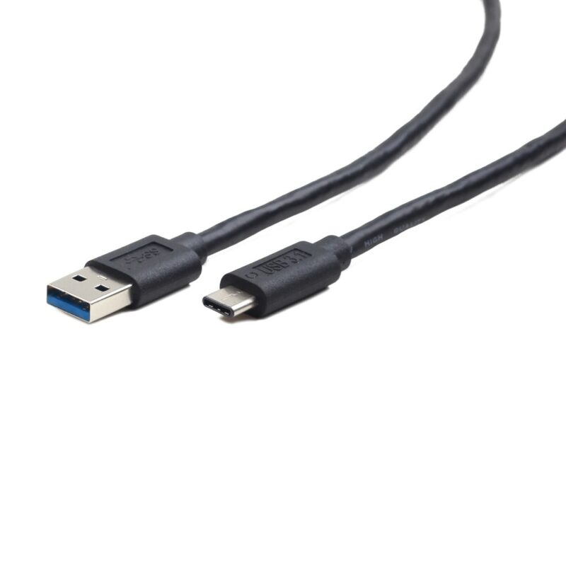 Кабел Gembird CCP-USB3-AMCM-6, от USB-A 3.0(м) към USB-C(м), 1.8m, черен Намаления и отстъпки ЧеренПетък 3