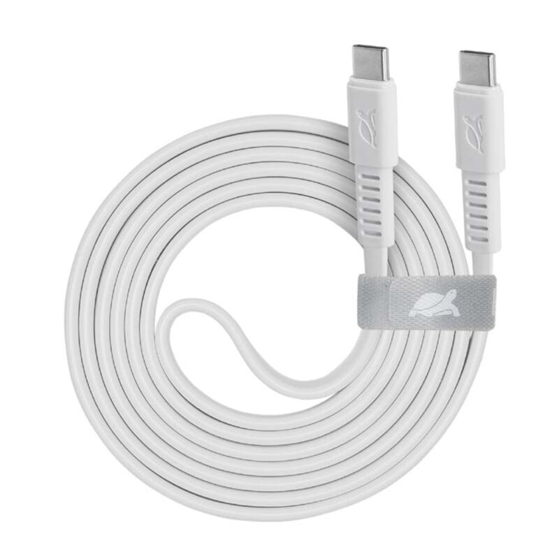 Кабел Rivacase PS6005WT21, от USB C(м) към USB C(м), 2.1m, бял Намаления и отстъпки ЧеренПетък 3