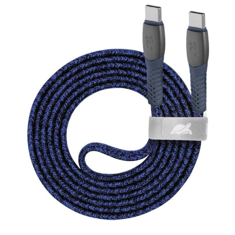 Кабел Rivacase PS6105BL12, от USB C(м) към USB C(м), 1.2m, син Намаления и отстъпки ЧеренПетък 3