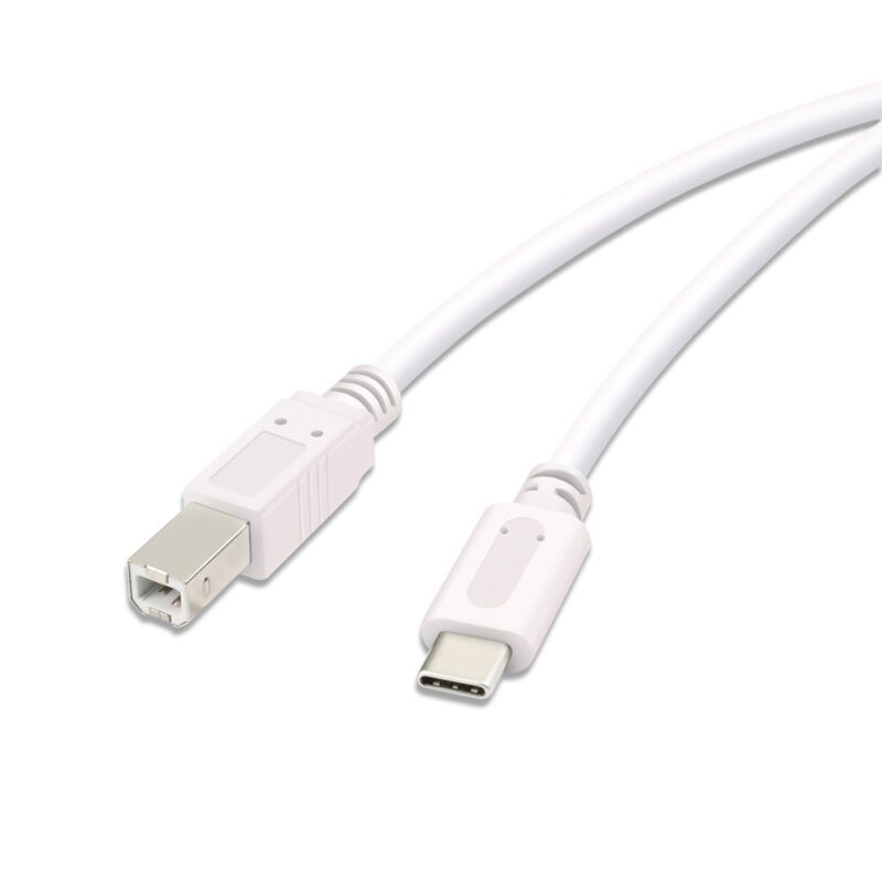 Кабел Vivanco 45355, от USB-B (м) към USB-C (м), 1.8m, бял Намаления и отстъпки ЧеренПетък 3