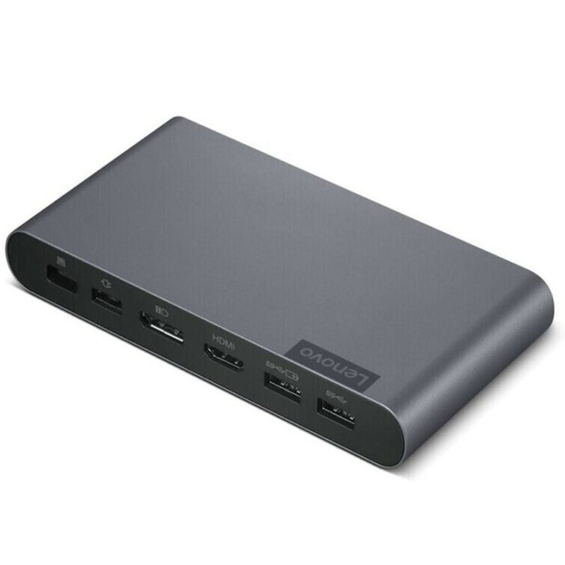 Докинг станция Lenovo Universal Business Dock (40B30090EU), от USB-C към 2x USB-C, 3x USB-A, 1x DisplayPort, 1x HDMI Намаления и отстъпки ЧеренПетък 3