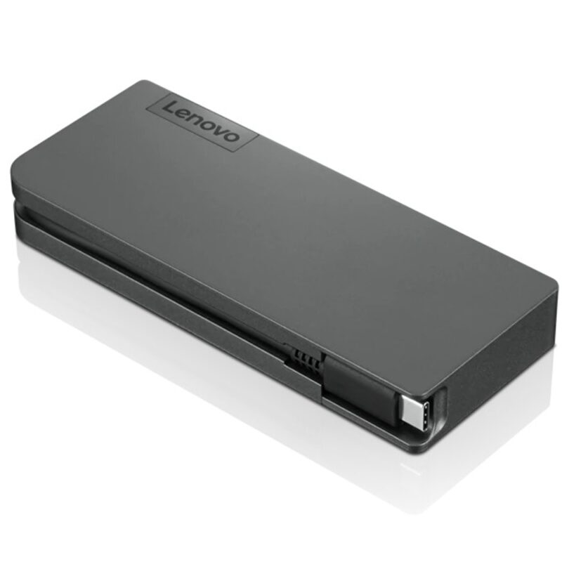 Докинг станция Lenovo Powered USB-C TRAVEL HUB, от USB C към 1x USB C (PD), 2x USB A, 1x HDMI, 1x VGA, 1x RJ45, черна Намаления и отстъпки ЧеренПетък 3
