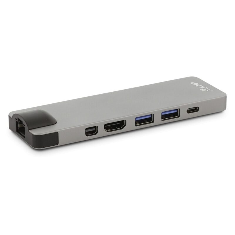 Докинг станция LMP USB-C Compact Dock 4K Pro (Мостра), от 2x USB Type-C 3.1 към 1x Mini-DP, 1x HDMI, 1x RJ45, 2x USB 3.0, 1x SD, 1x microSD card, 1x USB-C, сива Намаления и отстъпки ЧеренПетък 3
