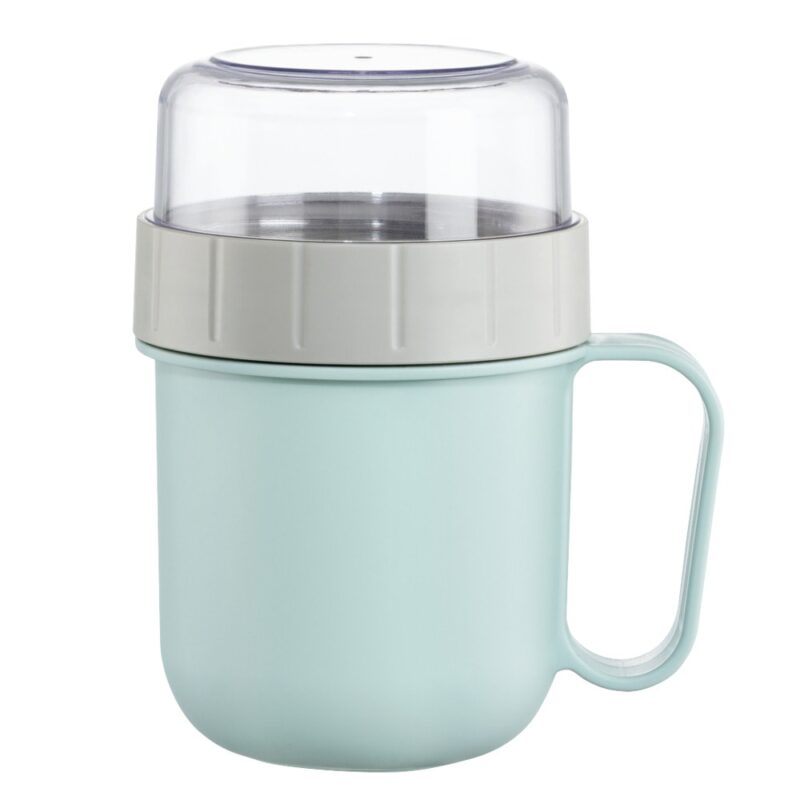 Кутия за храна Xavax To Go 181582, с чаша, 200ml + 500ml, полипропилен, синьо-сива Намаления и отстъпки ЧеренПетък 3