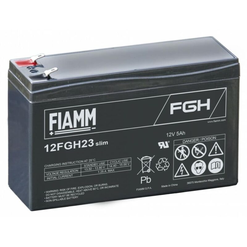 Акумулаторна батерия FIAMM 12FGH23, 12V, 5Ah, VRLA Намаления и отстъпки ЧеренПетък 3