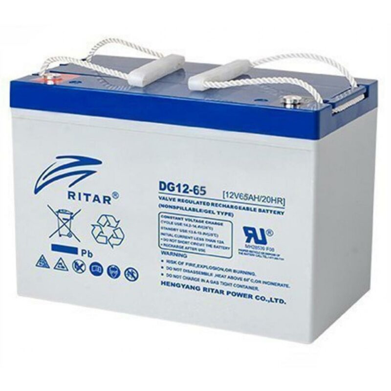 Акумулаторна батерия Ritar Power DG12-65, 12V, 65Ah, GEL, F5/M8 / F11/M6 конектори Намаления и отстъпки ЧеренПетък 3