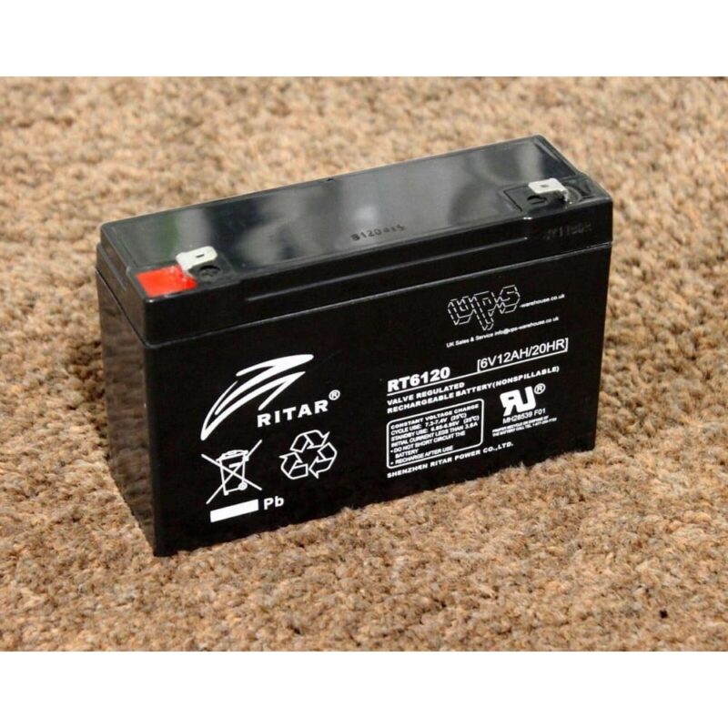 Акумулаторна батерия Ritar Power RT612, 6V, 12Ah, AGM, T1 конектори Намаления и отстъпки ЧеренПетък 3