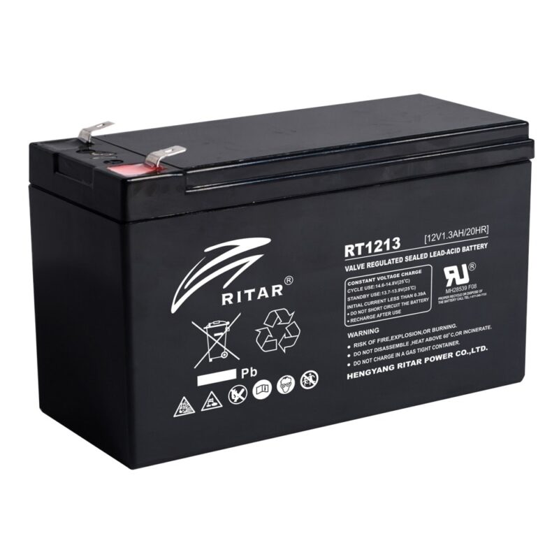 Акумулаторна батерия Ritar Power RT1213, 12V, 1.3Ah, AGM, T1 конектори Намаления и отстъпки ЧеренПетък 3