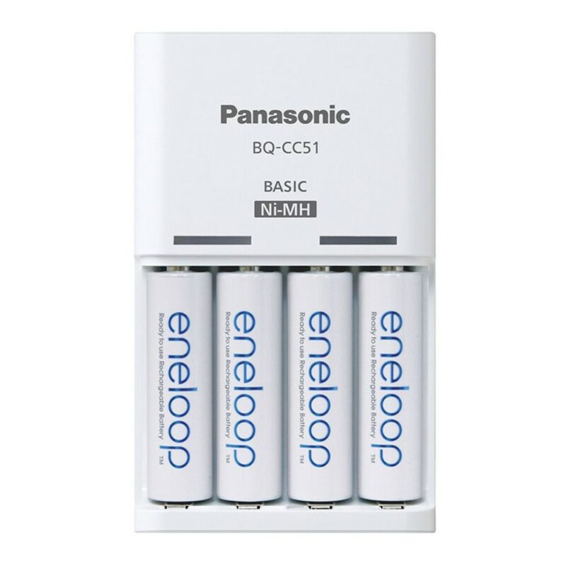 Зарядно устройство Panasonic Eneloop BQ-CC51 (K-KJ51MCD40E), за 4бр. батерии AA и AAA, с включени батерии 4x AA 2000mAh Намаления и отстъпки ЧеренПетък 3