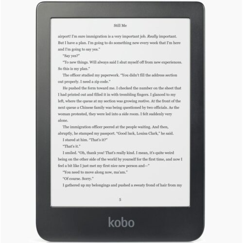 Електронна книга Kobo Nia, 6" (15.24 cm) E-Ink Carta сензорен екран, 256MB RAM, 8GB Flash памет, черна