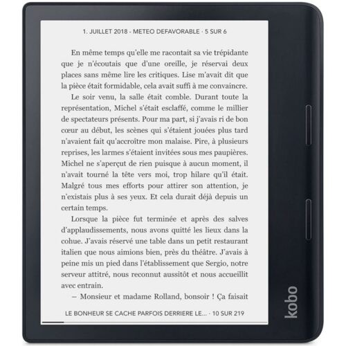 Електронна книга Kobo Sage, 8″ (20.32 cm) E-Ink екран, четириядрен процесор 1.8 GHz, Wi-Fi, Bluetooth, USB-C, 32GB Flash памет, IPX8, черна Намаления и отстъпки ЧеренПетък