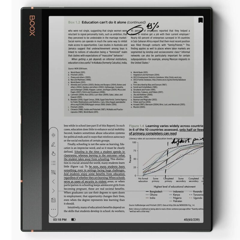 Електронна книга Onyx Boox Note Air3 Monochrome, 10.3″ (26.162 cm) сензорен екран, Wi-Fi, USB-C, 64GB Flash памет, сива Намаления и отстъпки ЧеренПетък 2
