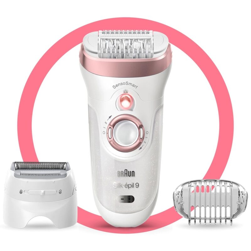 Епилатор Braun SE9-720, работа на батерия, 2 скорости, за суха употреба, розов Намаления и отстъпки ЧеренПетък 3