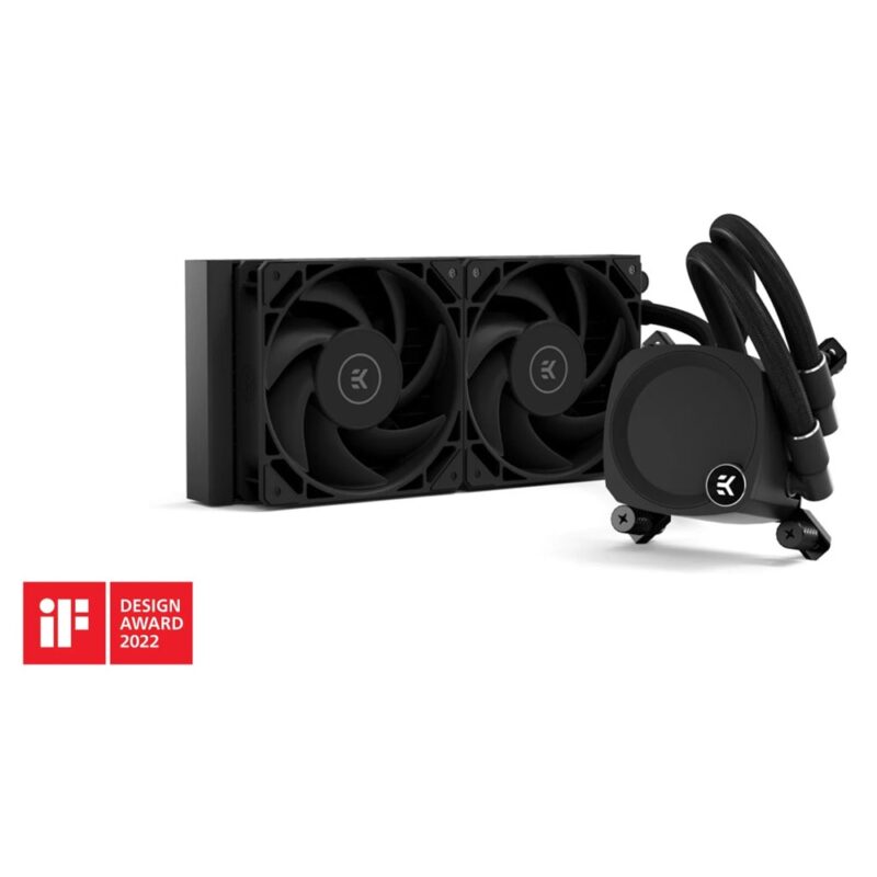 Водно охлаждане Ekwb EK-Nucleus AIO CR240 Dark, съвместимост със сокети LGA 1150/1151/1155/1156/1200/2011/2011-3/2066/1700 & AMD AM4/AM5 Намаления и отстъпки ЧеренПетък 3