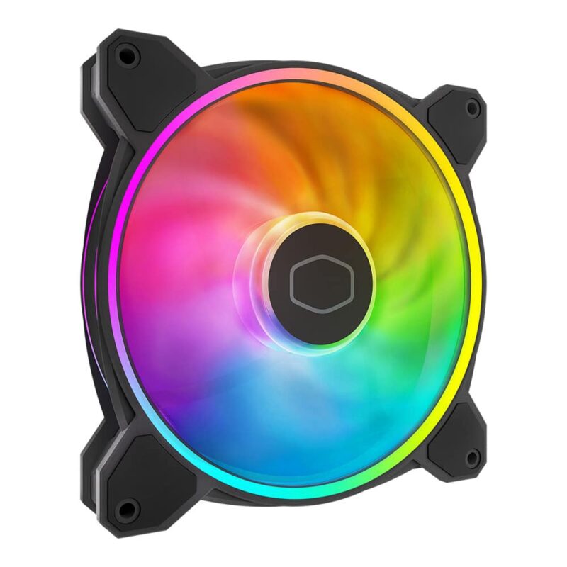 Вентилатор 140mm, Cooler Master MasterFan MF140 Halo2, 3-pin, 1600rpm, ARGB подсветка, черен Намаления и отстъпки ЧеренПетък 3