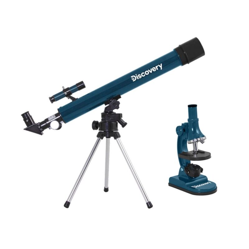 Комплект телескоп и микроскоп Discovery Scope 2 с включена образователна книга „Космос. Непразна празнота“, монокулярен микроскоп/рефракторен … Намаления и отстъпки ЧеренПетък 3