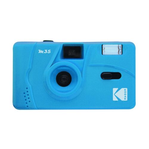 Фотоапарат Kodak M35 blue(син), аналогов за многократна употреба, цветни и черни 35мм филми, 31 mm обектив, 1m фокусно разстояние, светкавица, ръчно … Намаления и отстъпки ЧеренПетък