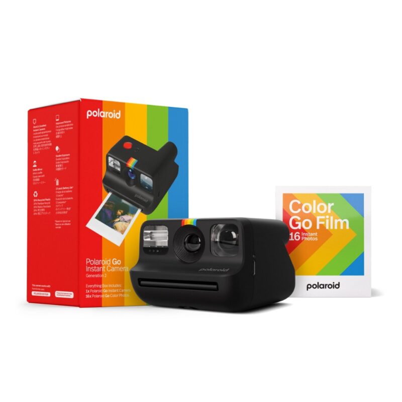 Фотоапарат Polaroid Go Everything Box Gen 2, 16 броя филм, моментални снимки, светкавица, USB, черен Намаления и отстъпки ЧеренПетък 3