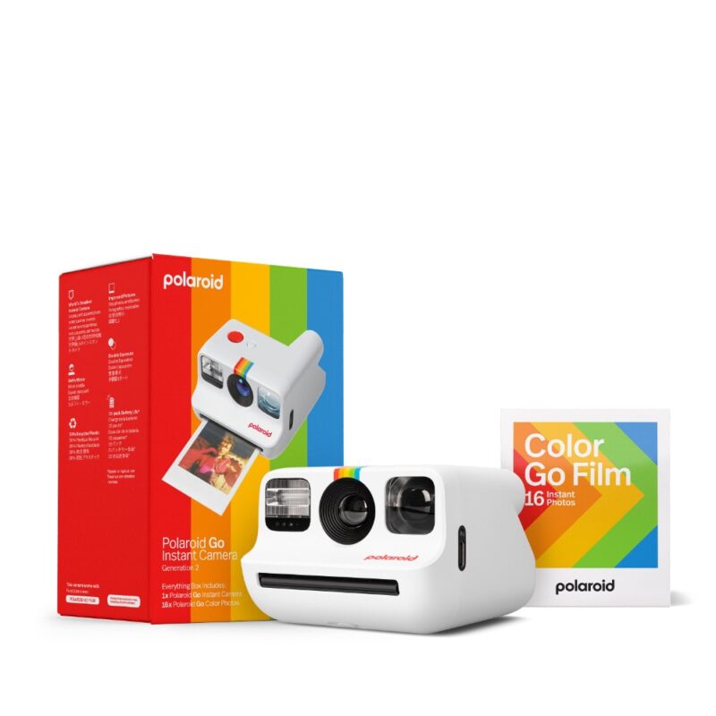 Фотоапарат Polaroid Go Everything Box Gen 2, 16 броя филм, моментални снимки, светкавица, USB, бял Намаления и отстъпки ЧеренПетък 3