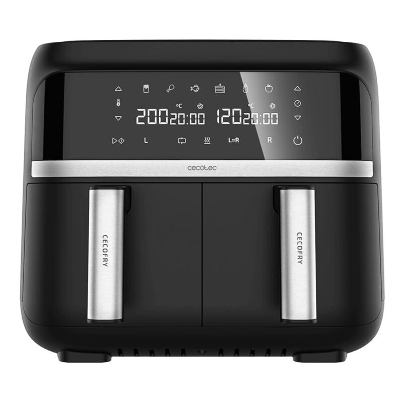Фритюрник с горещ въздух Cecotec Cecofry Advance Double, 9 л. вместимост, 6 програми за готвене, 2850W, черен Намаления и отстъпки ЧеренПетък 3