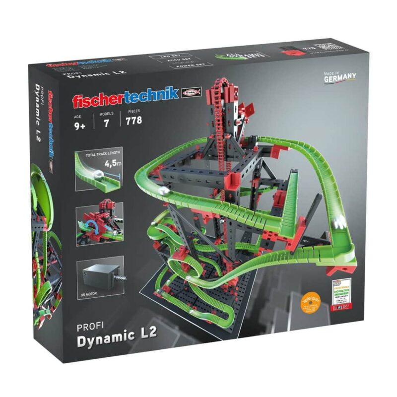 Конструктор Fischertechnik Dynamic L2 – Marble run, писта, 7 модела, 780 компонента, над 9г. Намаления и отстъпки ЧеренПетък 3