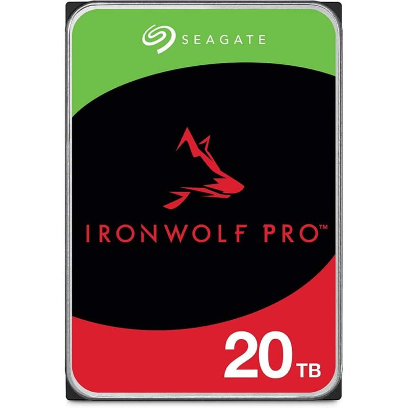 Твърд диск 20TB Seagate Ironwolf PRO (ST20000NT001), SATA 6Gb/s, 7200rpm, 256MB кеш, 3.5″(8.89 cm) Намаления и отстъпки ЧеренПетък 3