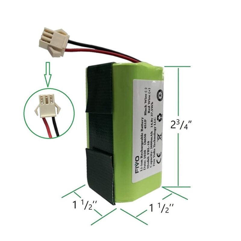Батерия за прахосмукачка робот (заместител), за Goovi D380/F007C, 2600mAh/14.4V Намаления и отстъпки ЧеренПетък 3
