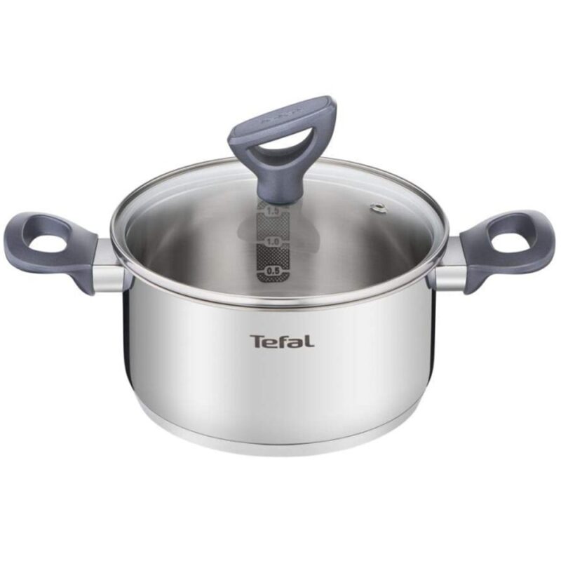 Тенджера Tefal G7124645, вместимост 5 литра, 24 см, неръждаема стомана, капак, сребриста Намаления и отстъпки ЧеренПетък 3