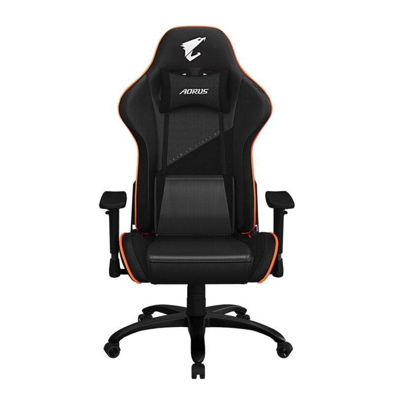 Геймърски стол Gigabyte Aorus AGC310, до 150kg, изкуствена кожа, люлеещ механизъм, газов амортисьор, черен Намаления и отстъпки ЧеренПетък 2