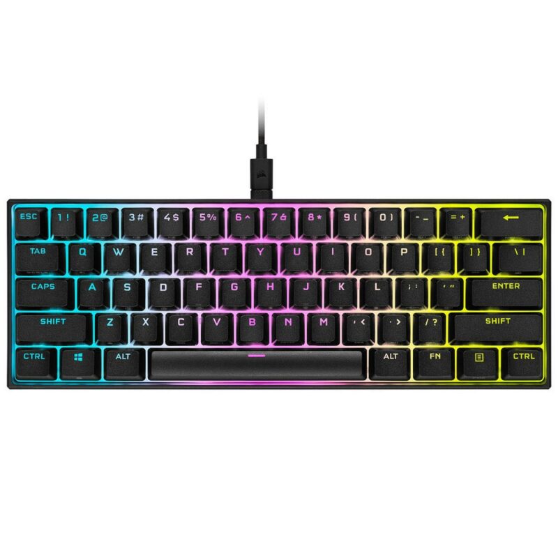 Клавиатура Corsair K65 RGB MINI 60%, гейминг, механична, Cherry MX SPEED суичове, RGB подсветка, USB, черна Намаления и отстъпки ЧеренПетък 3