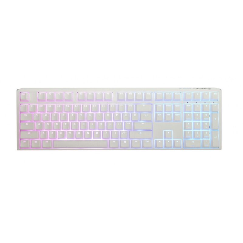 Клавиатура Ducky One 3 Pure White Full Size, жична, гейминг, механична, Hotswap Cherry MX Black суичове, RGB подсветка, бяла, USB Намаления и отстъпки ЧеренПетък 3