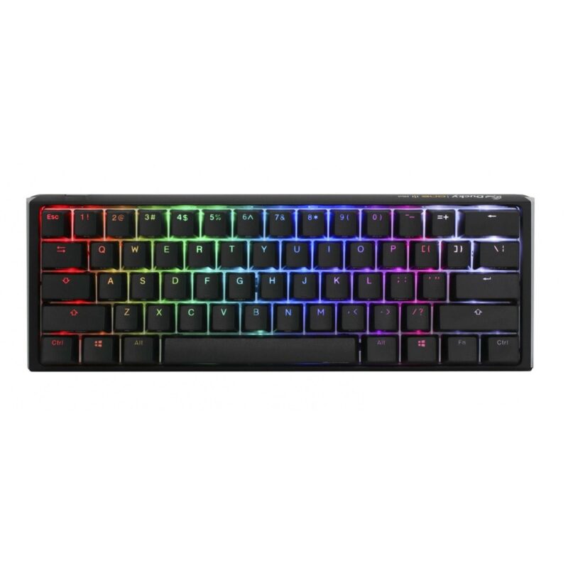 Клавиатура Ducky One 3 Classic Mini 60, жична, гейминг, механична, Hotswap Cherry MX Speed Silent Red суичове, RGB подсветка, черна, USB Намаления и отстъпки ЧеренПетък 3