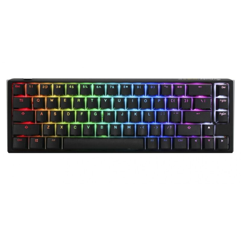 Клавиатура Ducky One 3 Classic SF 65, жична, гейминг, механична, Hotswap Cherry MX Blue суичове, RGB подсветка, черна, USB Намаления и отстъпки ЧеренПетък 3