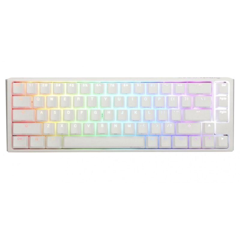 Клавиатура Ducky One 3 Pure White SF 60, жична, гейминг, механична, Hotswap Cherry MX Blue суичове, RGB подсветка, бяла, USB Намаления и отстъпки ЧеренПетък 3