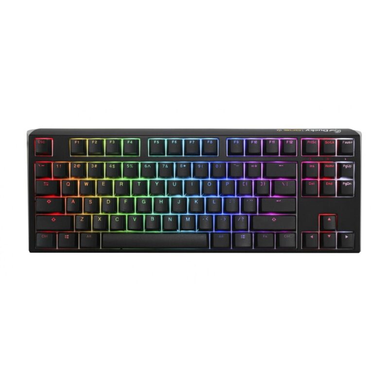 Клавиатура Ducky 3 Classic TKL, жична, гейминг, механична, Hotswap Cherry MX Black суичове, RGB подсветка, черна, USB Намаления и отстъпки ЧеренПетък 3