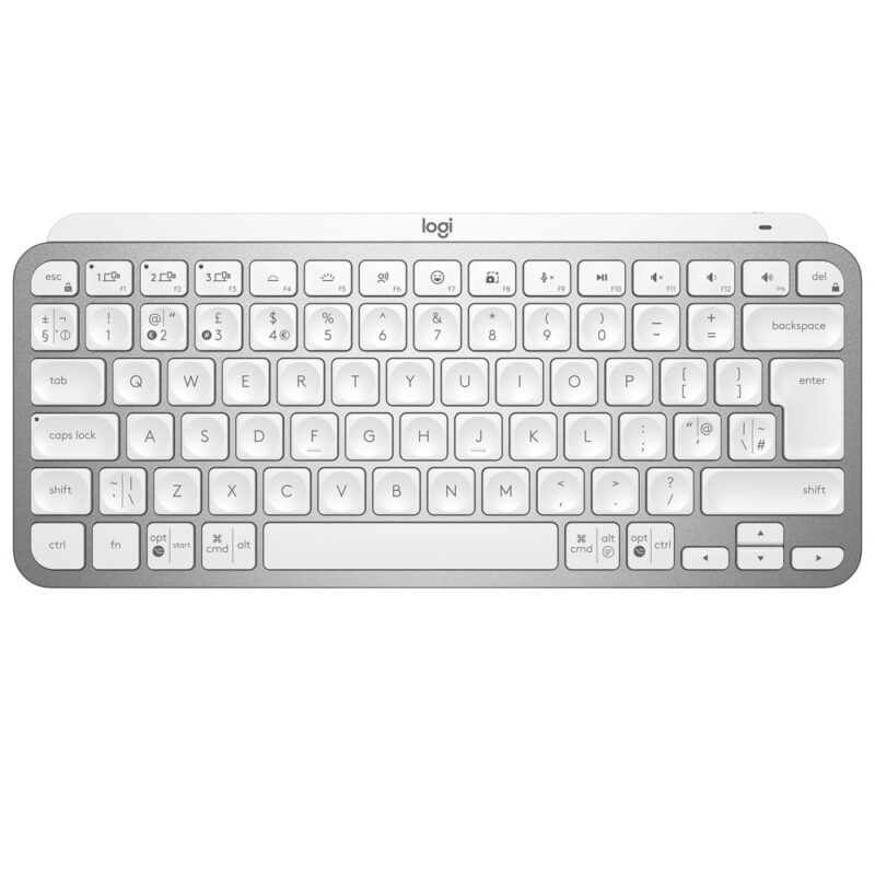 Клавиатура Logitech MX Keys Mini (920-010499), безжична, сива/бяла, Bluetooth Намаления и отстъпки ЧеренПетък 3