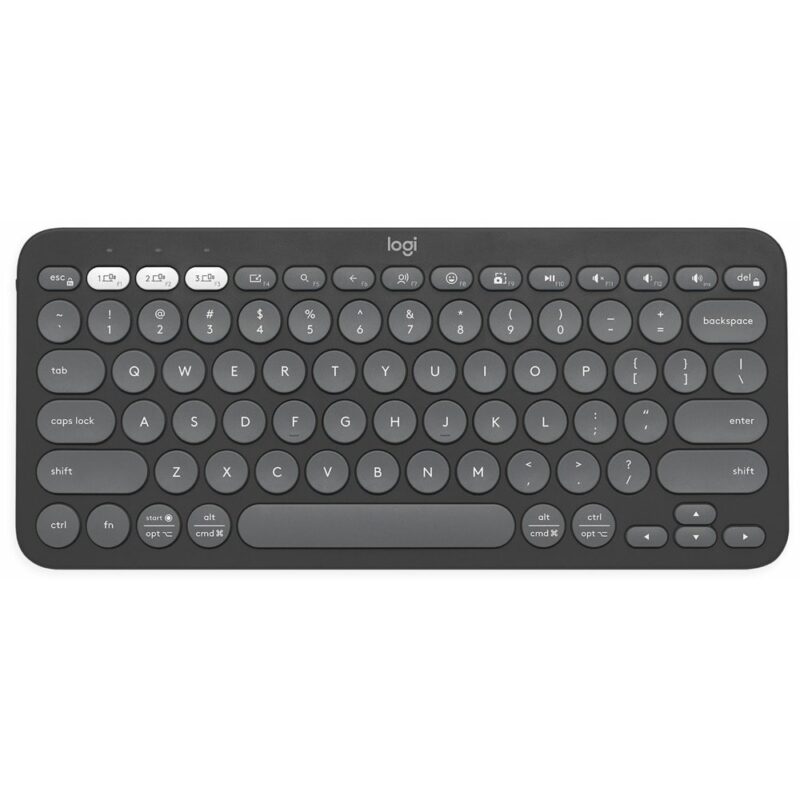 Клавиатура Logitech Pebble Keys 2 380s Graphite (920-011851), безжична, програмируеми клавиши, сива, Bluetooth Намаления и отстъпки ЧеренПетък 3