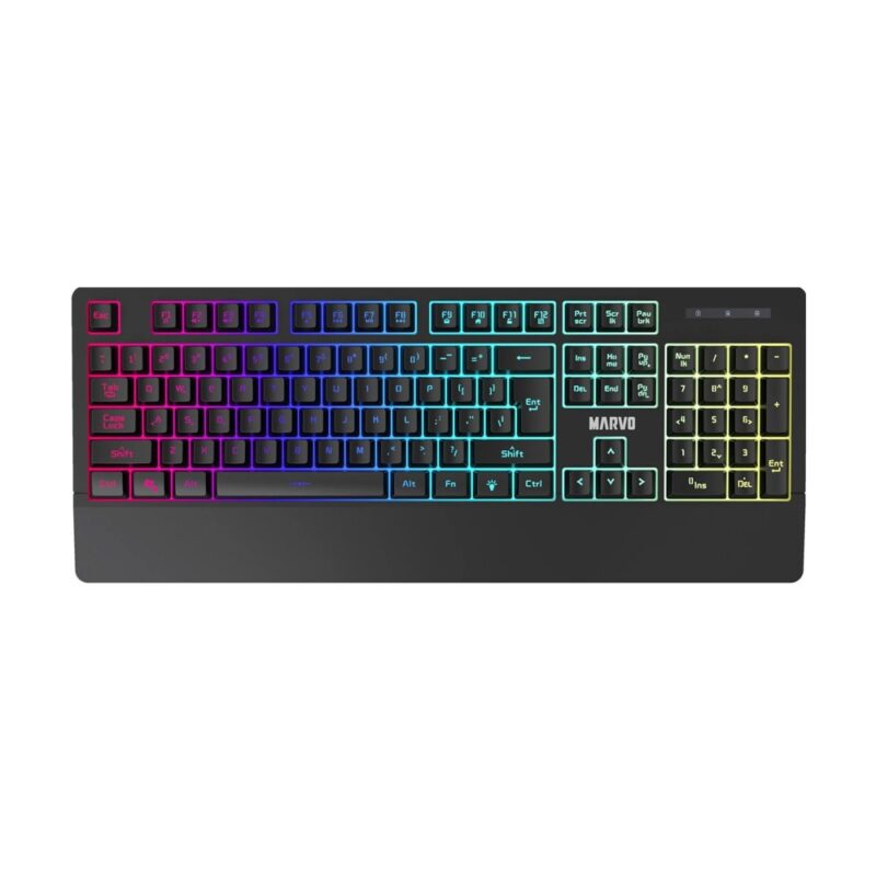 Клавиатура Marvo K635, гейминг, Anti-Ghosting, RGB подсветка, черна, USB Намаления и отстъпки ЧеренПетък 3