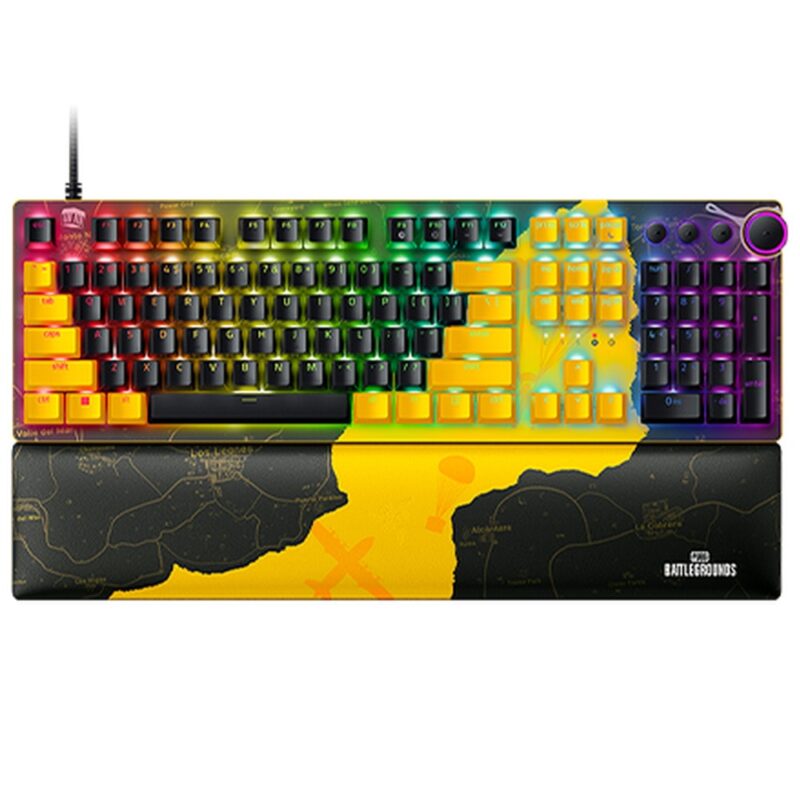 Клавиатура Razer Huntsman V2 PUBG: BATTLEGROUNDS Edition, оптична, червени Linear Razer суичове, гейминг, RGB подсветка, USB, черна Намаления и отстъпки ЧеренПетък 2