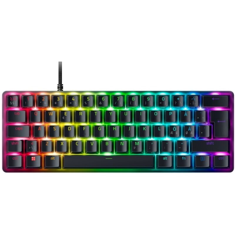 Клавиатура Razer Huntsman Mini Analog (RZ03-04340100-R3M1)(Разопакован продукт), геймърска, механична, Razer Analog Optical суичове, RGB подсветка, US layout, черна, USB Намаления и отстъпки ЧеренПетък 3