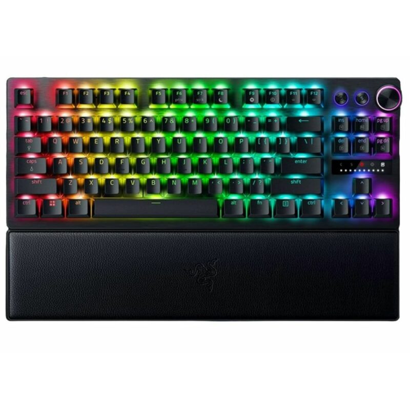 Клавиатура Razer Huntsman V3 Pro Tenkeyless (RZ03-04980100-R3M1), гейминг, механична, Razer Analog Optical суичове, RGB подсветка, черна, USB Намаления и отстъпки ЧеренПетък 3