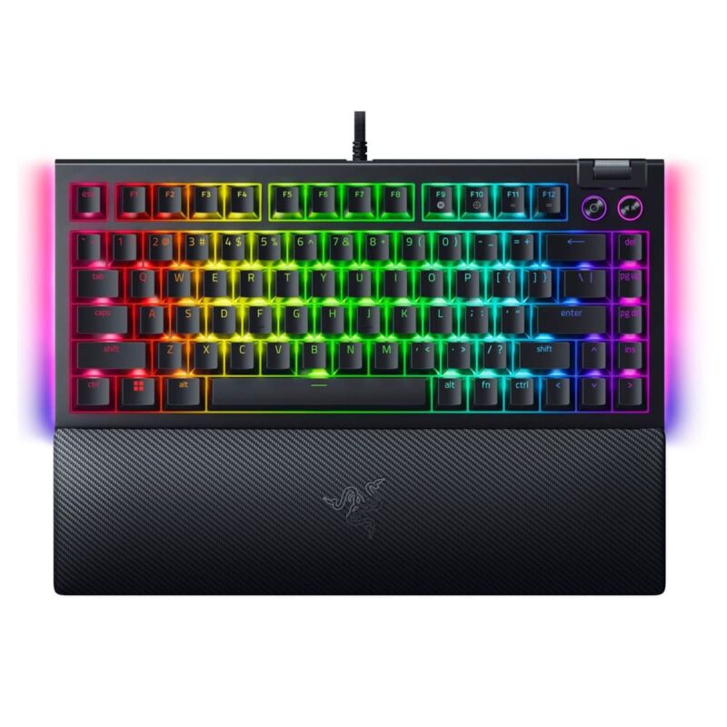 Клавиатура Razer BlackWidow V4, механична, оранжеви Razer суичове, гейминг, RGB подсветка, черна, USB-C Намаления и отстъпки ЧеренПетък 3