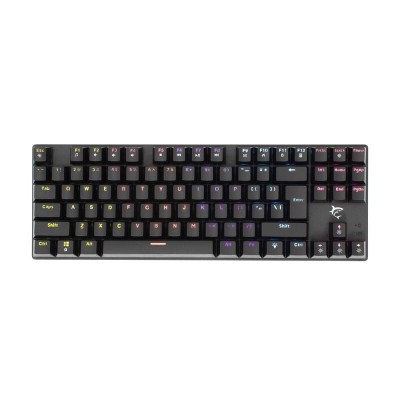 Клавиатура SBOX WHITE SHARK Commandos GK-2106, гейминг, механична, червени суичове, LED подсветка 12 режима, черна, USB Намаления и отстъпки ЧеренПетък 3