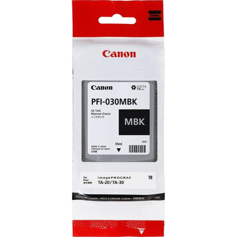 Касета за Canon imagePROGRAF TM-240 Matte Black – 3488C001AA – Canon PFI-030, Заб.: 55ml капацитет Намаления и отстъпки ЧеренПетък 3