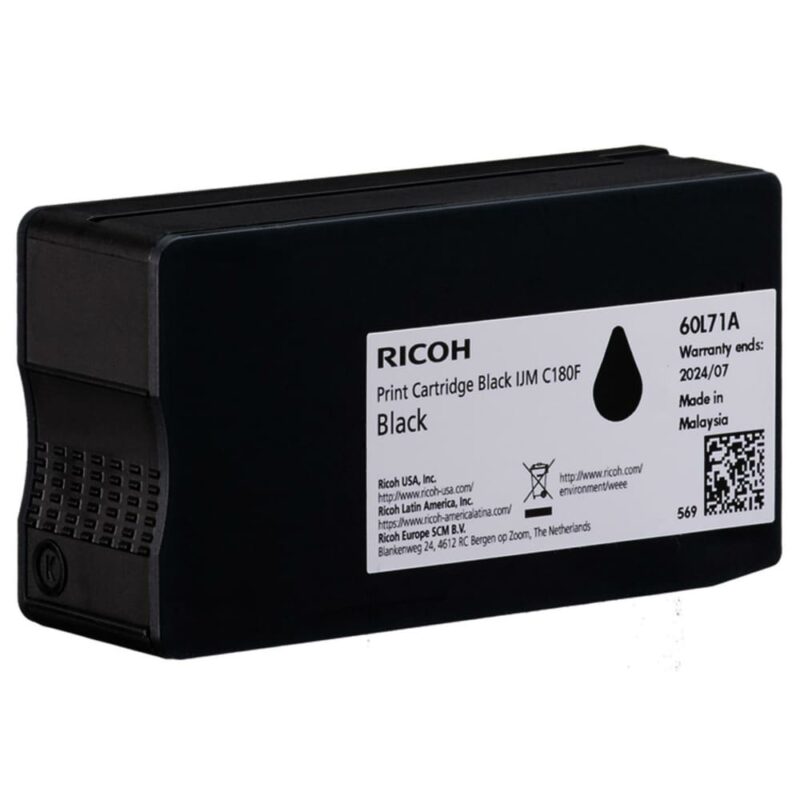 Касета за Ricoh IJM C180F – Black – 408517 – Ricoh – оригинален – Заб.: 2000 бр. копия Намаления и отстъпки ЧеренПетък 3