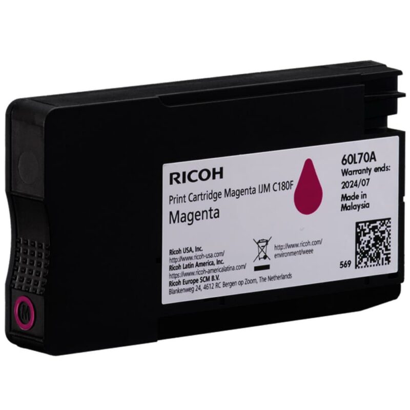 Касета за Ricoh IJM C180F – Magenta – 408519 – Ricoh – оригинален – Заб.: 1600 бр. копия Намаления и отстъпки ЧеренПетък 3