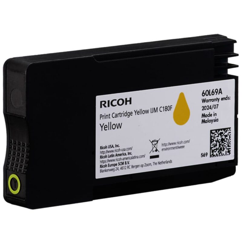 Касета за Ricoh IJM C180F – Yellow – 408520 – Ricoh – оригинален – Заб.: 1600 бр. копия Намаления и отстъпки ЧеренПетък 3