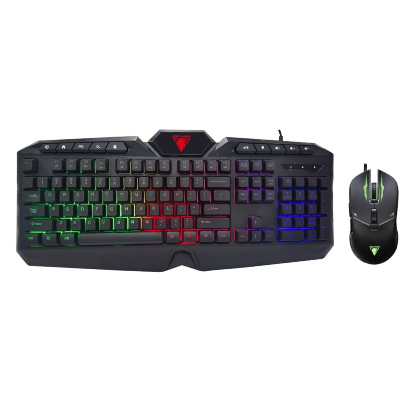 Комплект клавиатура и мишка Jedel GK103, RGB подсветка, 1000 dpi, USB, черни Намаления и отстъпки ЧеренПетък 3