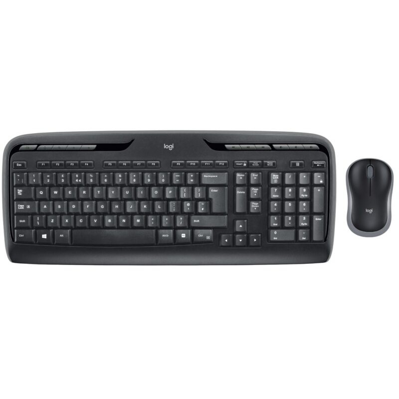 Комплект клавиатура и мишка Logitech MK330 WL, безжични, USB, черни Намаления и отстъпки ЧеренПетък 2