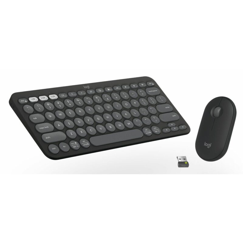 Комплект клавиатура и мишка Logitech K380s Mac + M350s (920-012244), безжични, 1000dpi, Bluetooth, сиви Намаления и отстъпки ЧеренПетък 3